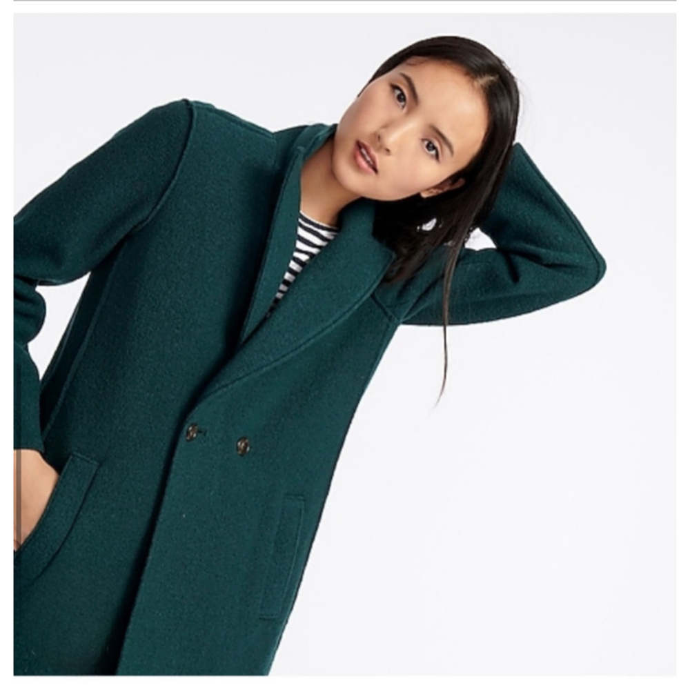 J. Crew New! Daphne Italian Boiled Wool Midi Top Coat